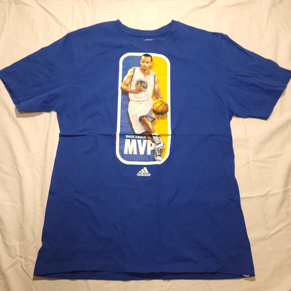 Adidas Steph Curry Casual Graphic Basketball T Shirt Mens Size Large L Blue - Picture 2 of 9